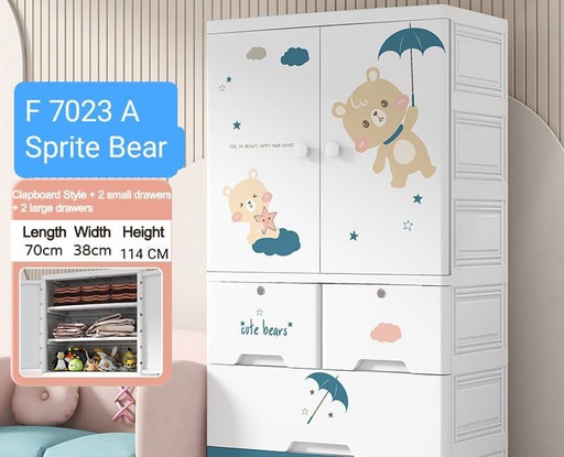 [7023A CUTE BEAR WARDROBE] 7023A CUTE BEAR WARDROBE